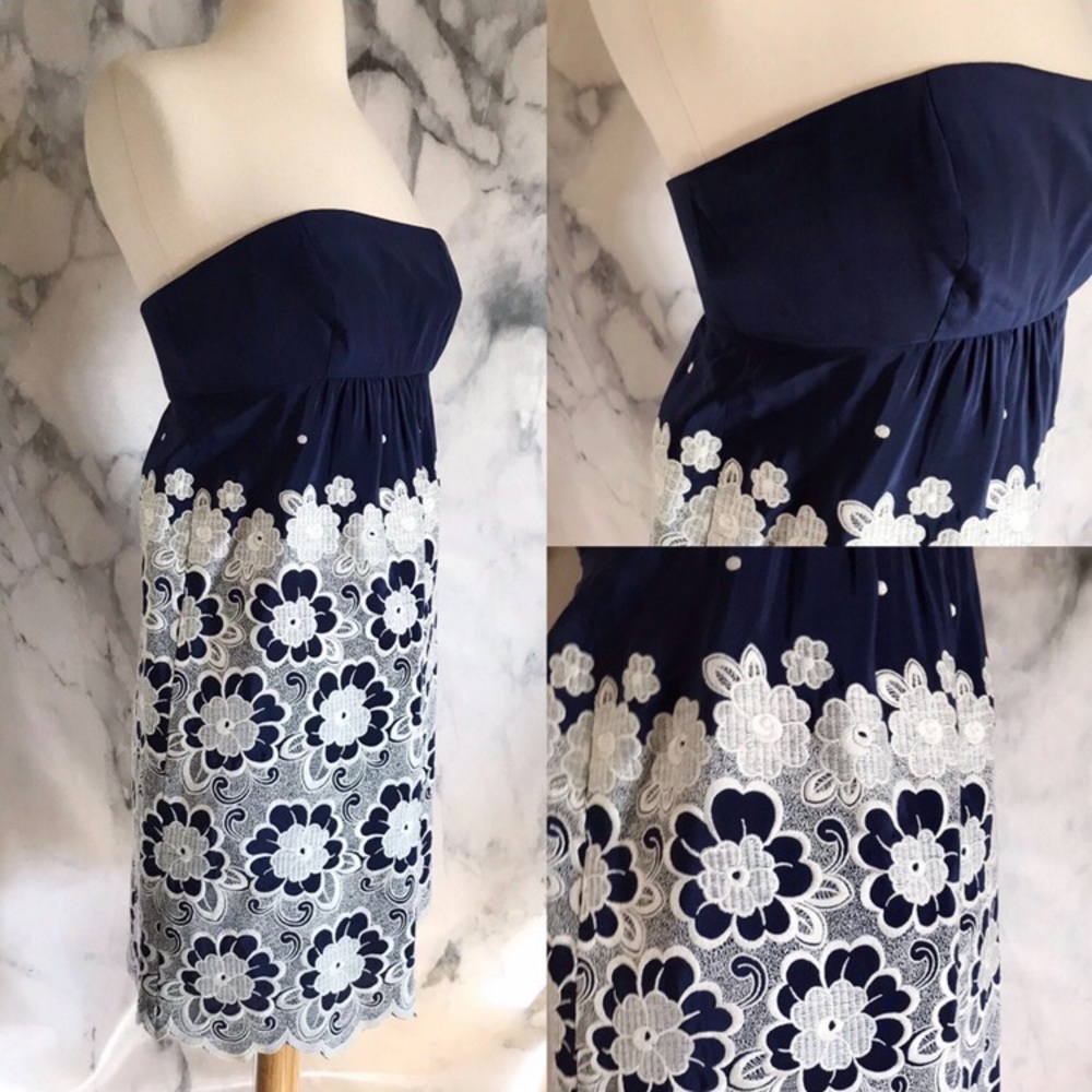 ✨HP✨ TIBI Floral Embroidered Lace Silk Dress 0